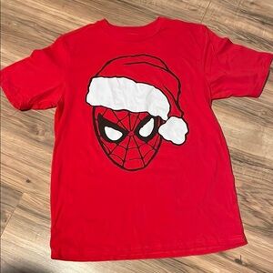 Marvel Red Spider-Man Santa Hat Costume Shirt